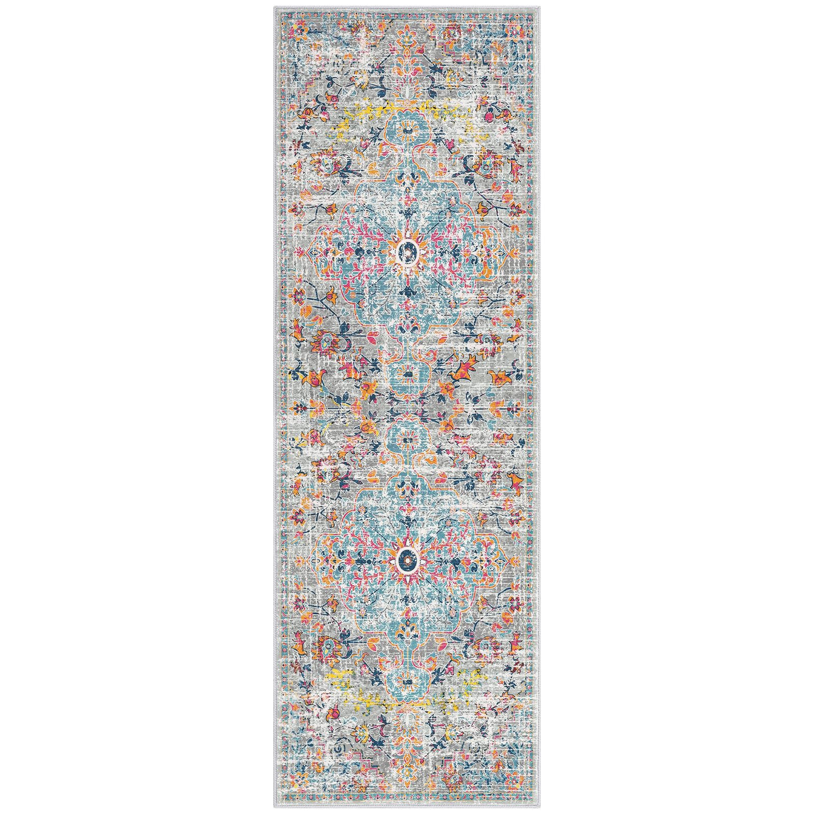 Pauwer front door foyer rug blends classic tones for a welcoming entrance.