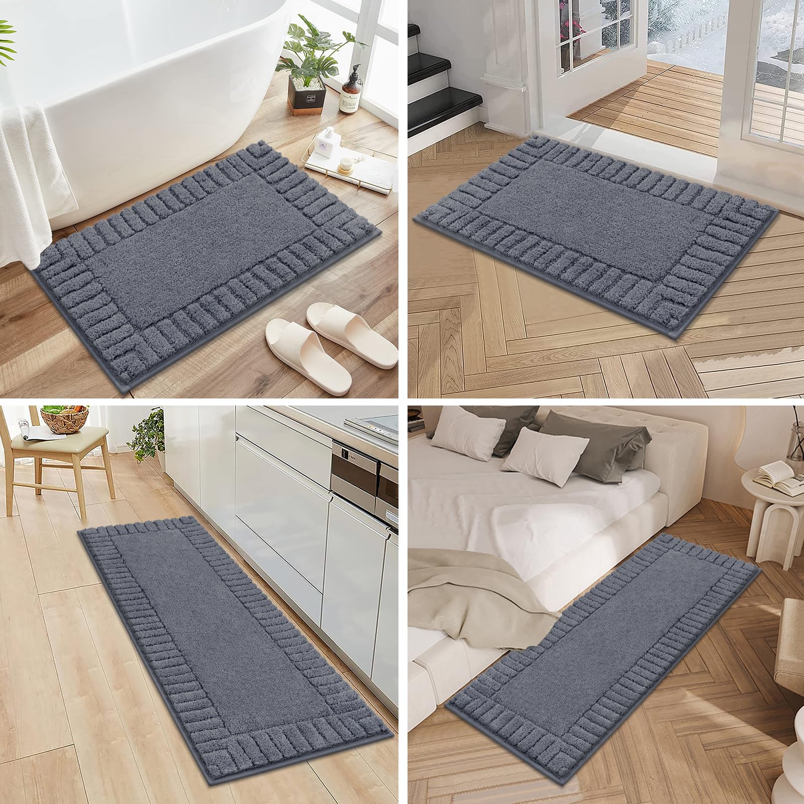 Pauwer front of sink rug protects floors from water splashes