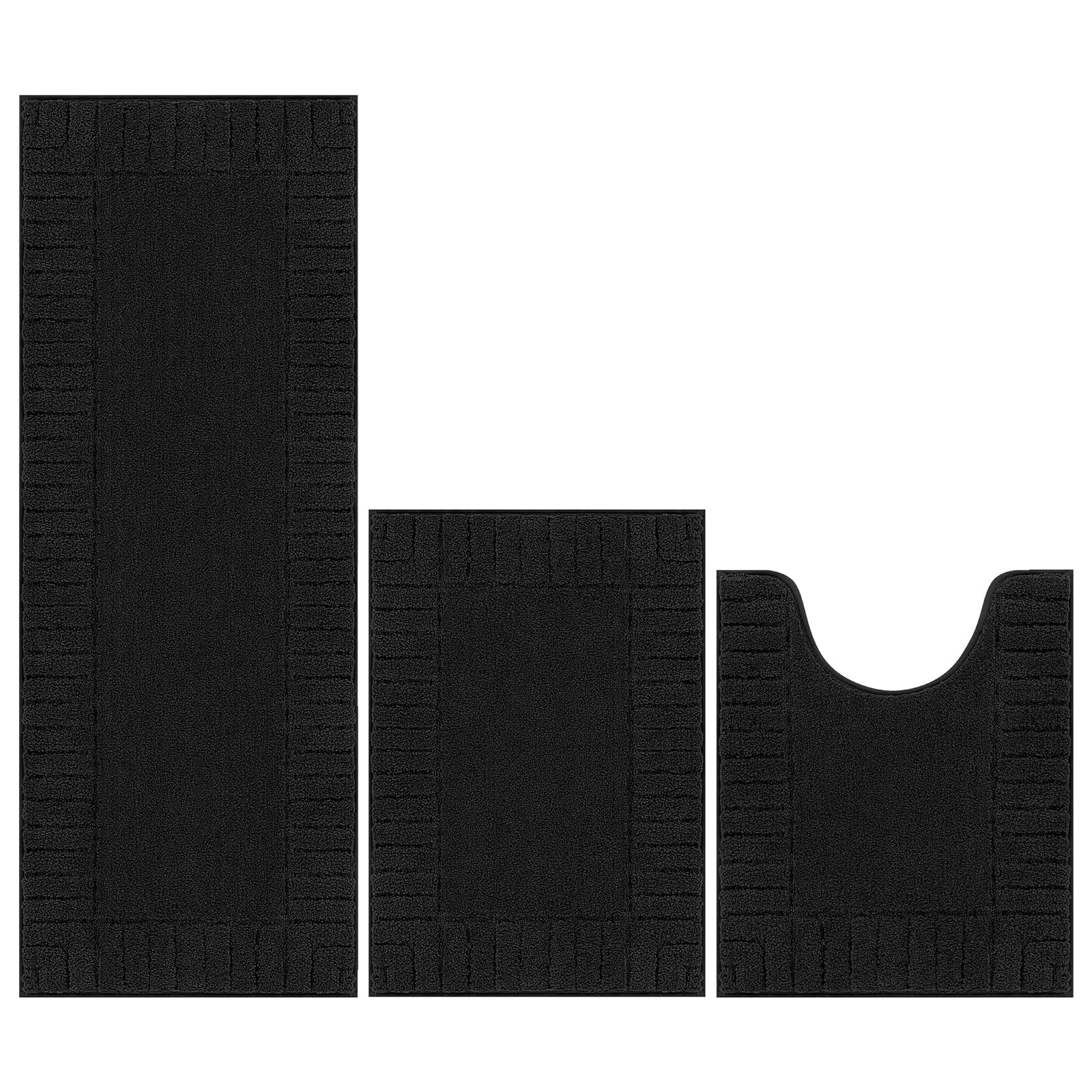 Pauwer front-of-sink bath mat finishes the vanity look and catches spills.
