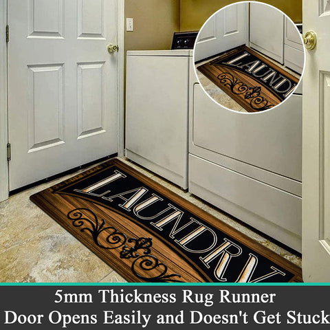 Pauwer front washer and dryer rug ideal between machines for floor protection.