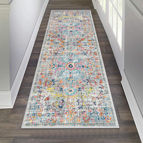 Pauwer hallway runner with soft faux wool for cozy, plush foot comfort.