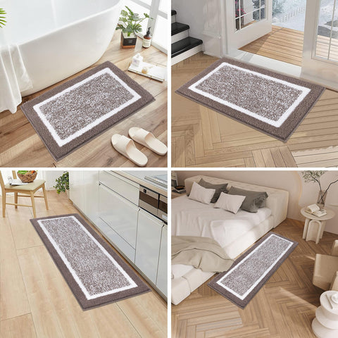 Pauwer multi-room mats blend plush texture with modern style for living rooms and baths.