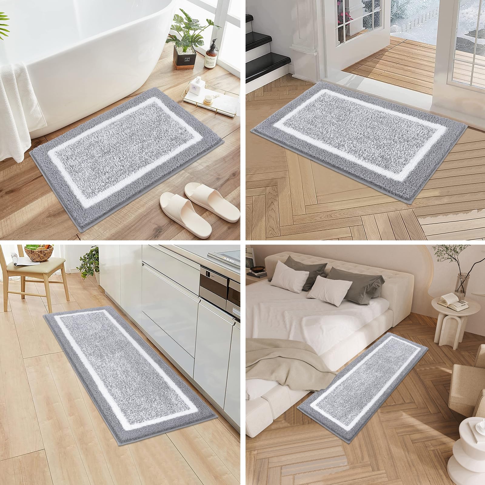 Pauwer luxury bath rugs offer durable grip that stays put year after year.