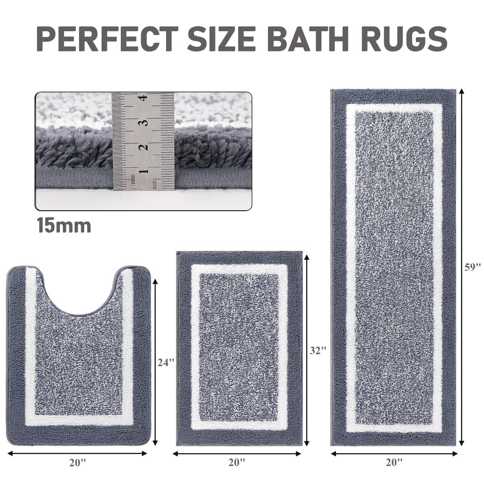 Pauwer machine washable bath rugs stay fresh after frequent cleanings.