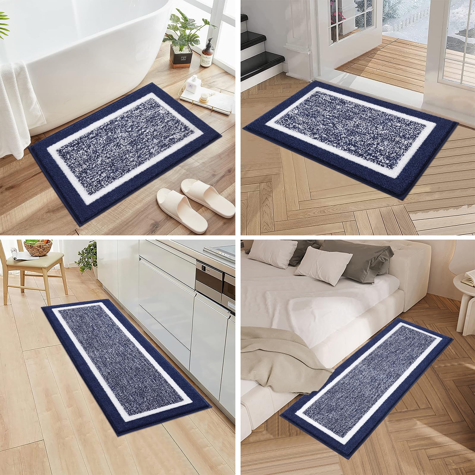 Pauwer machine washable bath rugs simplify cleaning while preserving softness