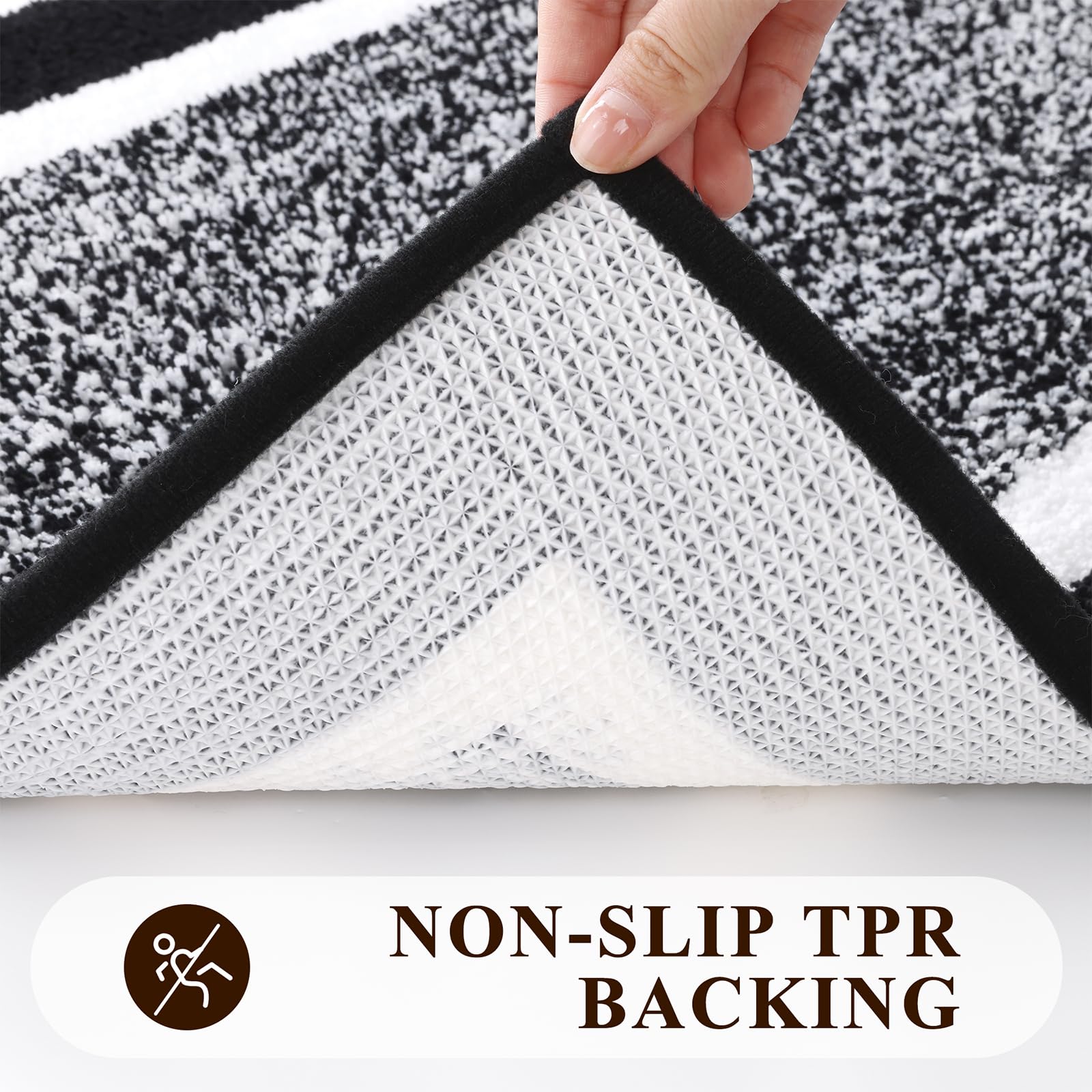 Pauwer machine-washable bathroom rugs endure frequent washes while staying soft.