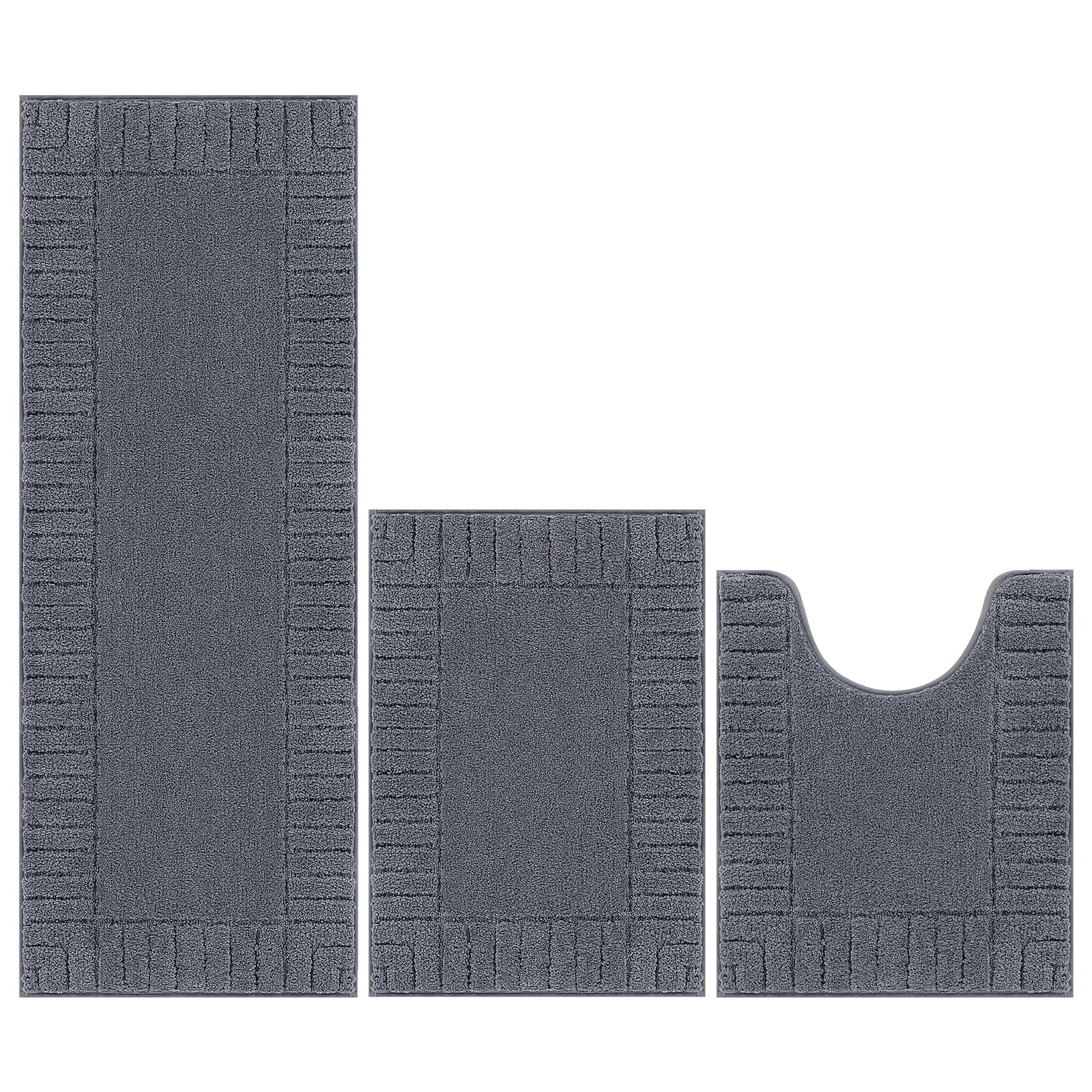 Pauwer multipurpose bathroom rug set suits baths, powder rooms, and guest baths