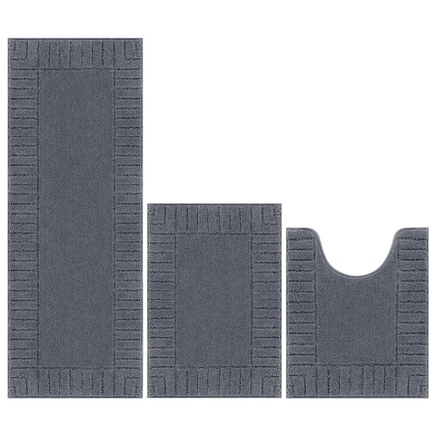Pauwer multipurpose bathroom rug set suits baths, powder rooms, and guest baths