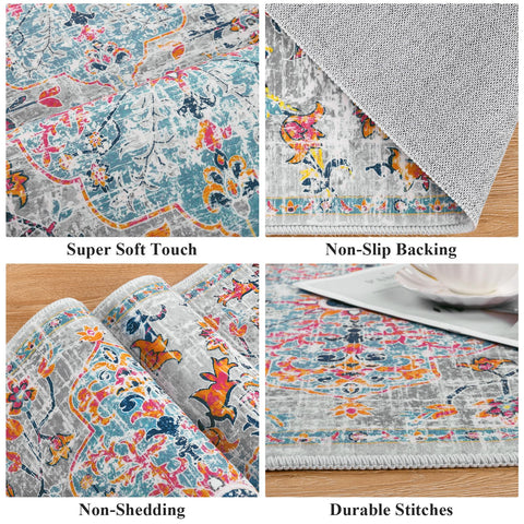 Pauwer rug with upgraded non-slip backing for secure use in high-traffic spaces.