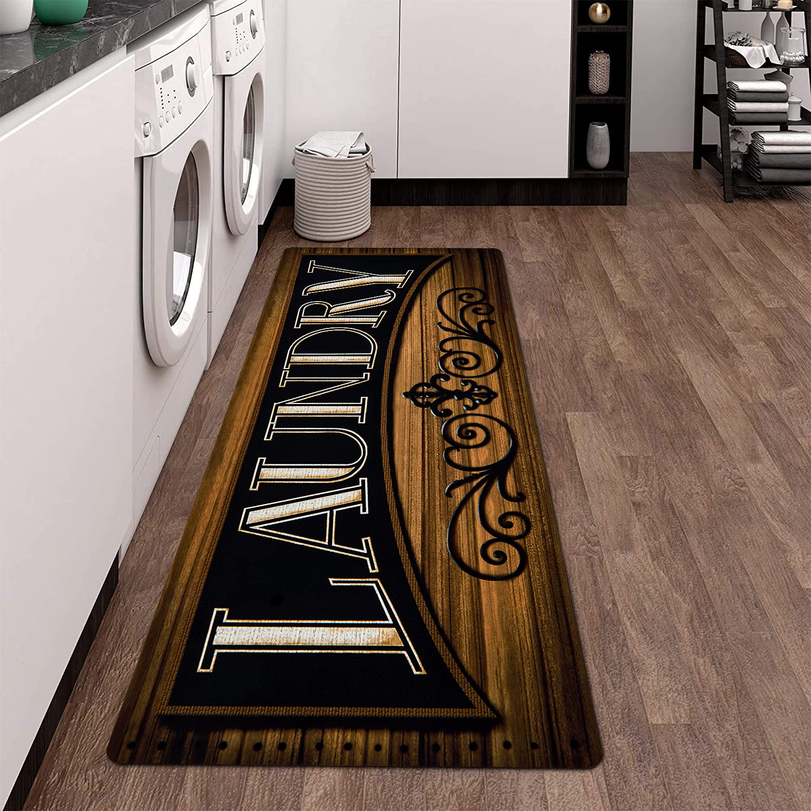 Pauwer non-slip rubber back keeps the rug secure in bustling spaces.