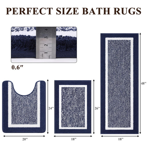 Pauwer non-slip U-shaped toilet mat detail demonstrates secure floor grip