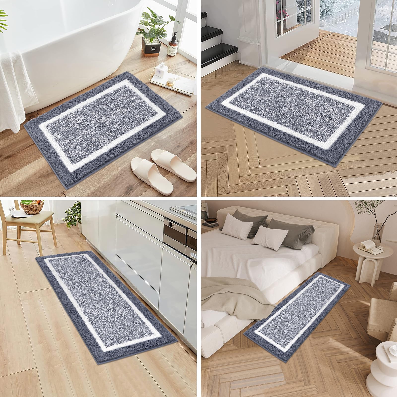 Pauwer plush shaggy mat adds cozy warmth to any space.