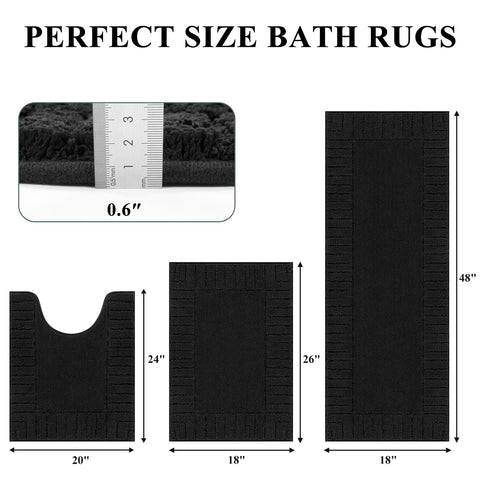 Pauwer soft microfiber bath rugs offer plush underfoot feel for a spa-like start.