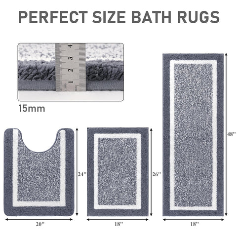 Pauwer U shaped toilet mat 20 by 24 inches for a snug fit.
