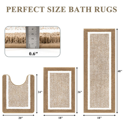 Pauwer U-shaped toilet mat emphasizes secure non-slip fit for safety.