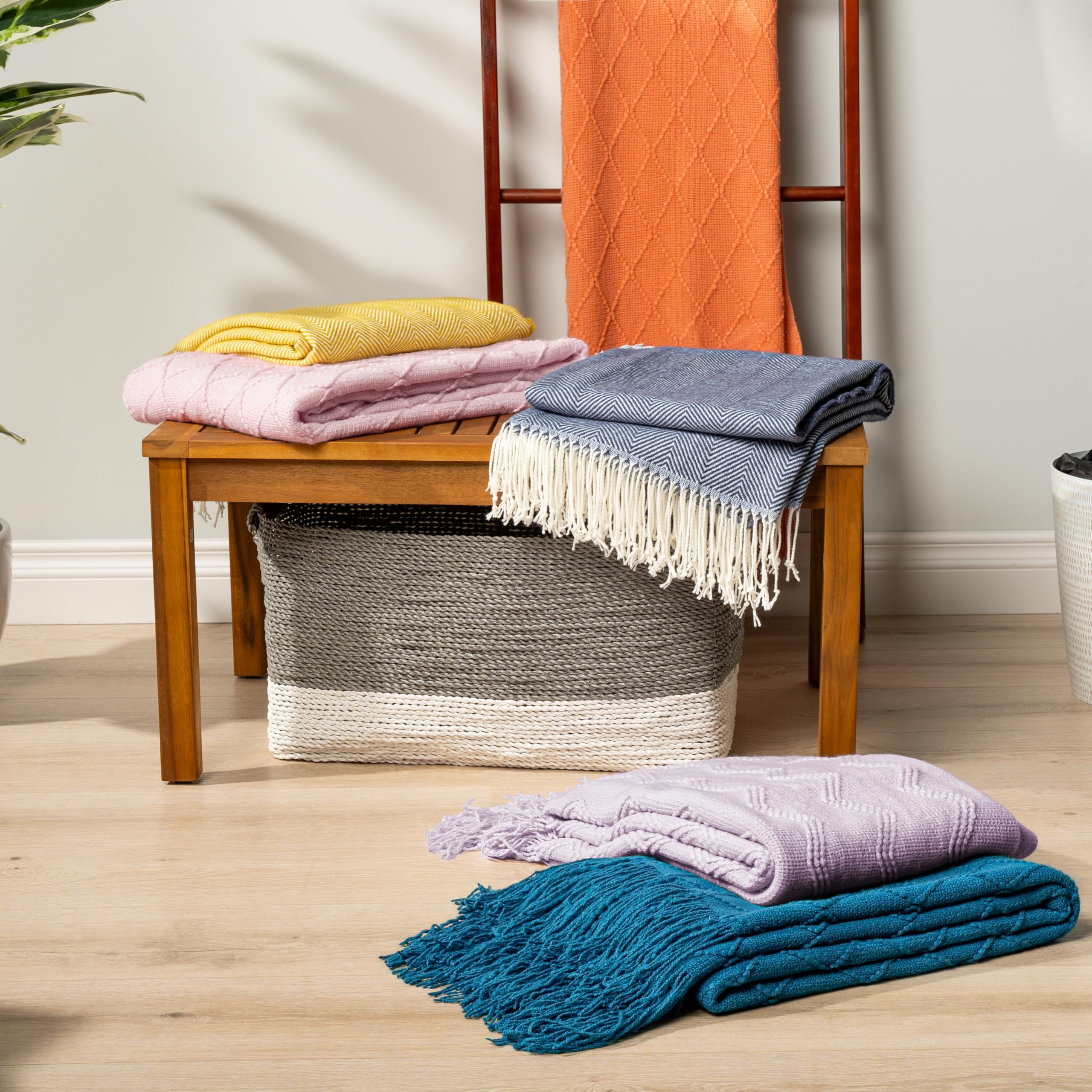 PAVILIA yellow gift idea blanket for holidays or housewarmings