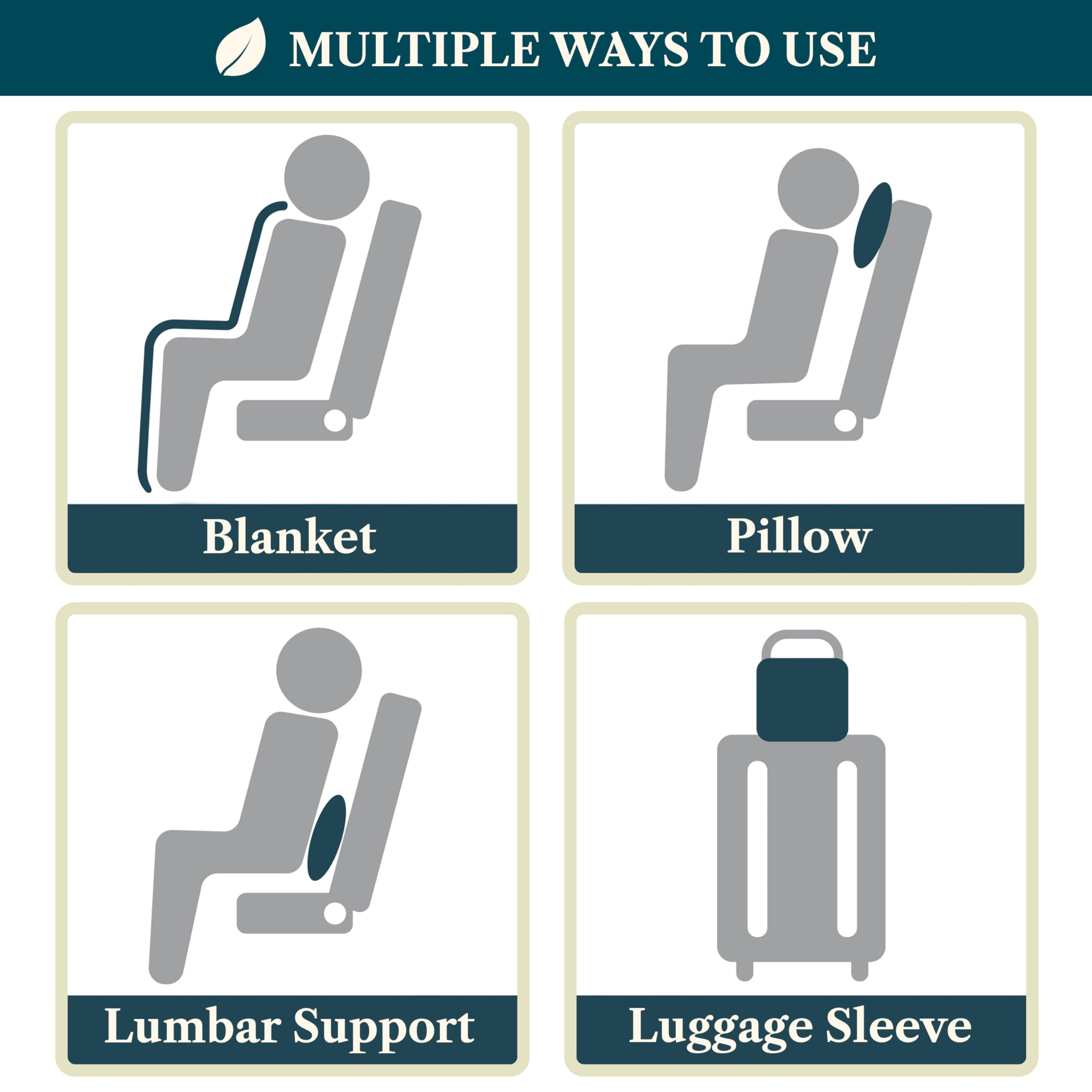 PAVILIA machine washable flight blanket softens with every wash.