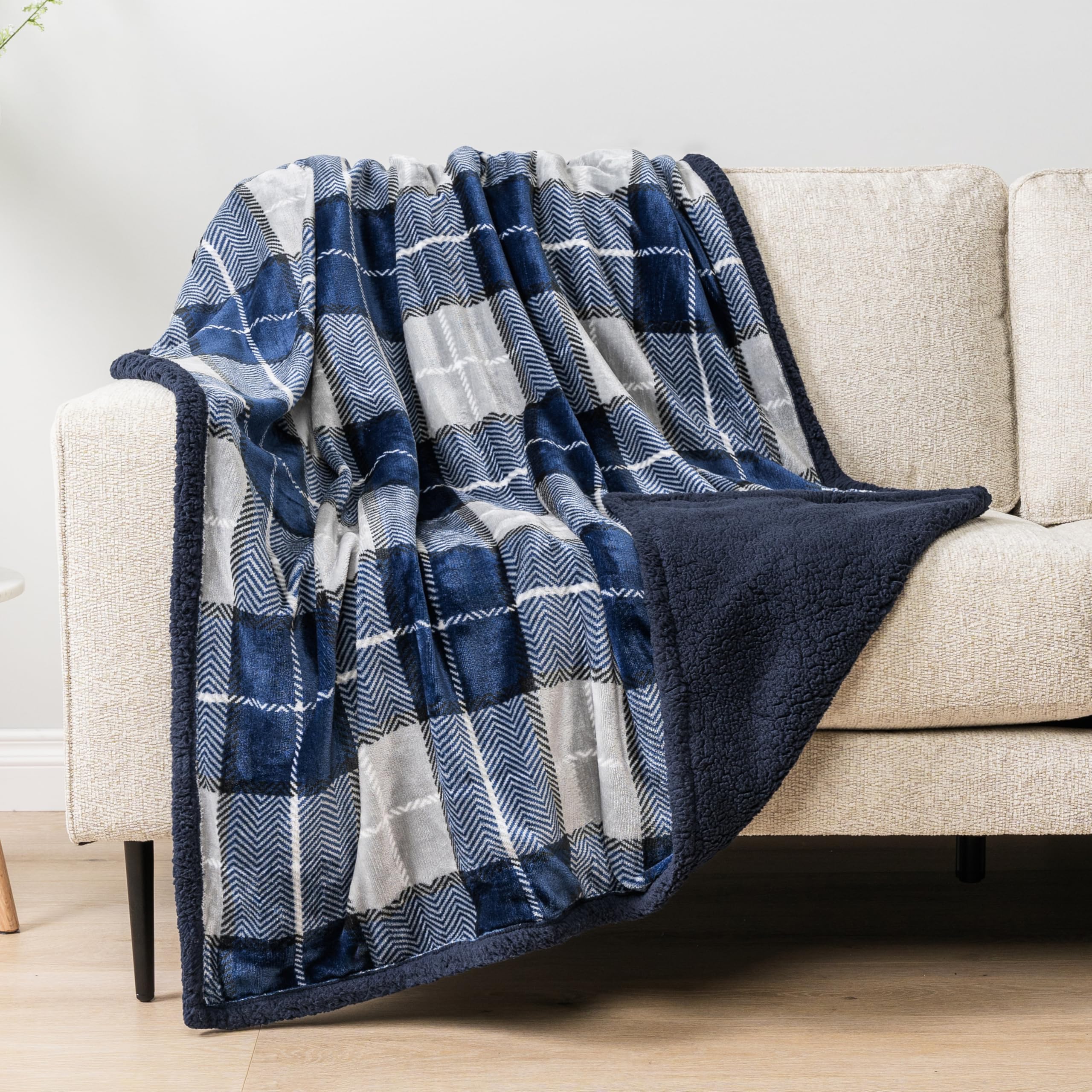 PAVILIA plush fleece with sherpa lining delivers warmth without bulk.