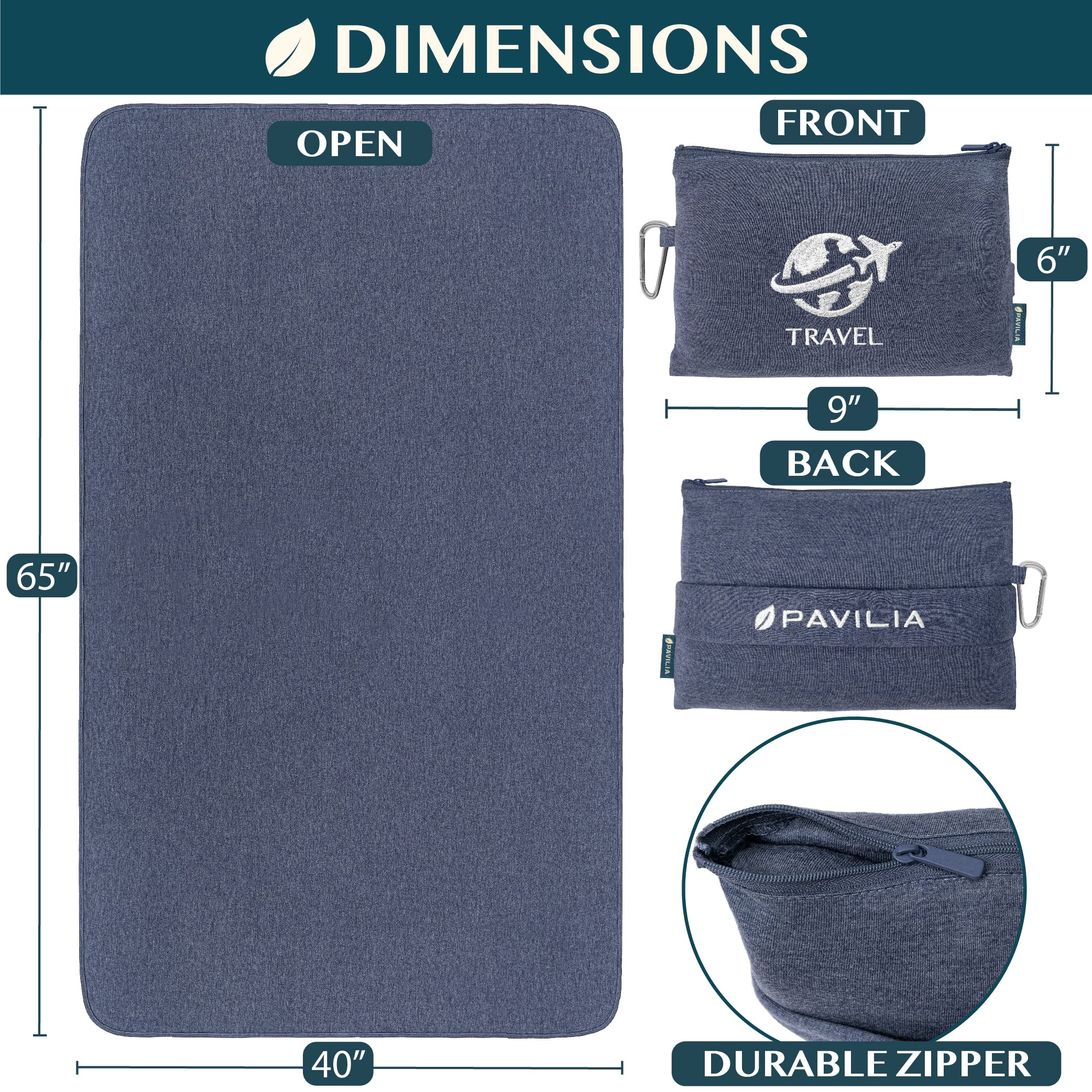 PAVILIA travel blanket easy care: wash cold and tumble dry low.