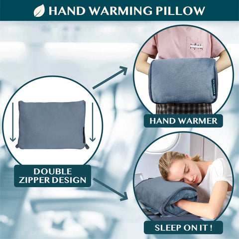 Luggage strap keeps the blanket secure to bags during transit.