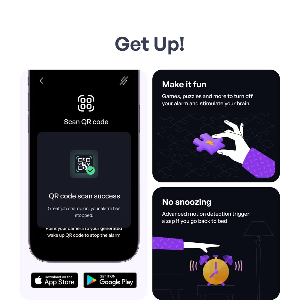 Pavlok Shock Clock 3 app control syncs alarms and habit tracking.