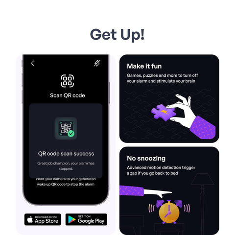 Pavlok Shock Clock 3 app control syncs alarms and habit tracking.