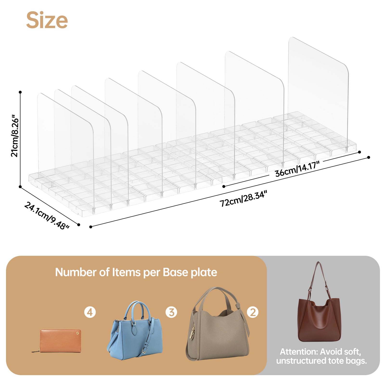 PAVSTINE Purse Organizer stackable setup enabling flexible closet layouts.