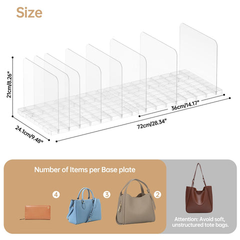 PAVSTINE Purse Organizer stackable setup enabling flexible closet layouts.