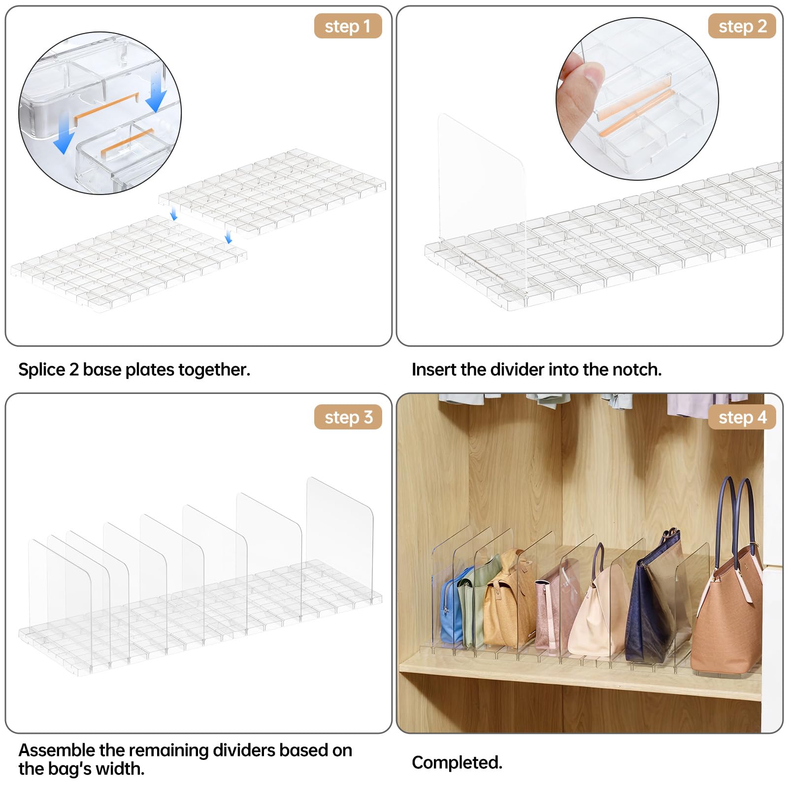 PAVSTINE rounded-edge protection prevents scratches on bags and shelves.