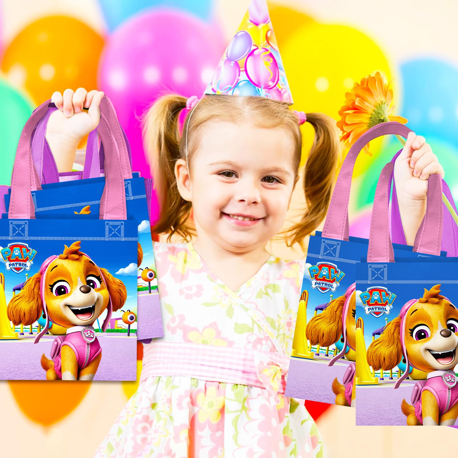 Paw Patrol Skye birthday party supplies diversify loot bag options for girls and boys.