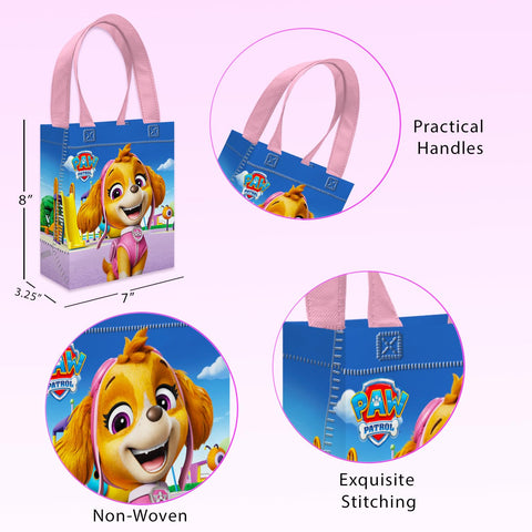 Paw Patrol Skye reusable totes with handles ideal for gifts and take-home goodies.