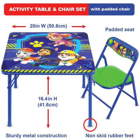 Paw Patrol chair front with vivid graphics supports comfortable seating.