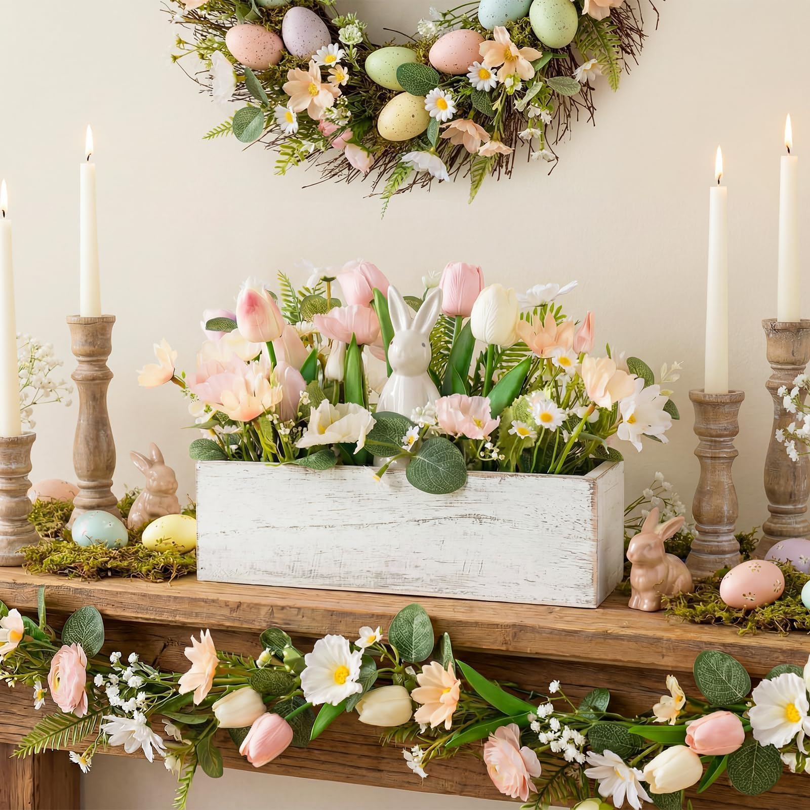 Pawliss Easter table centerpiece closeup showcases premium materials