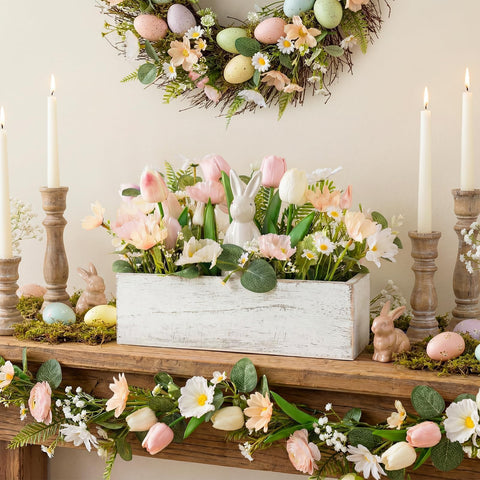Pawliss Easter table centerpiece closeup showcases premium materials