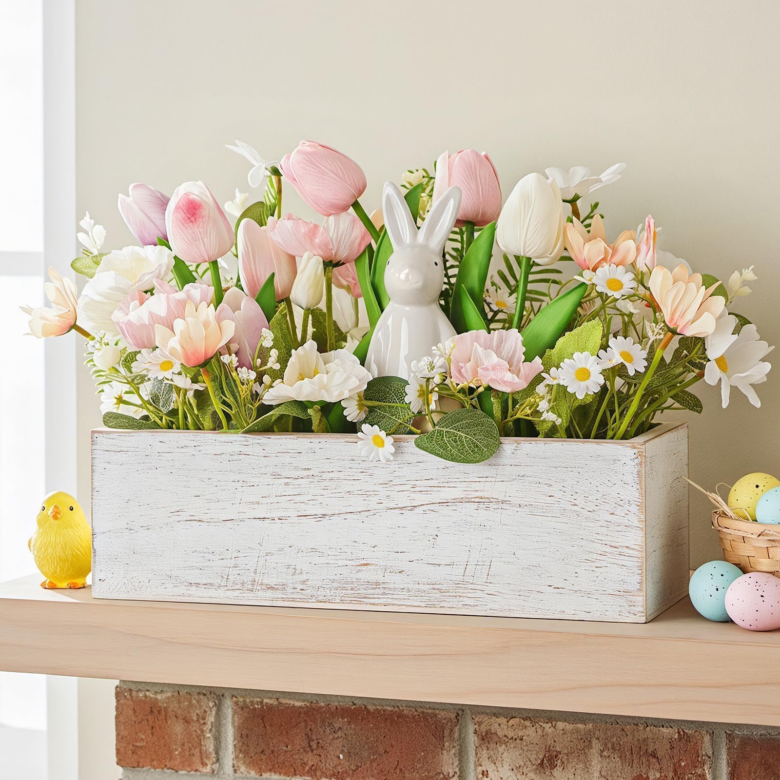 Pawliss mantel or shelf display creates a seasonal focal point