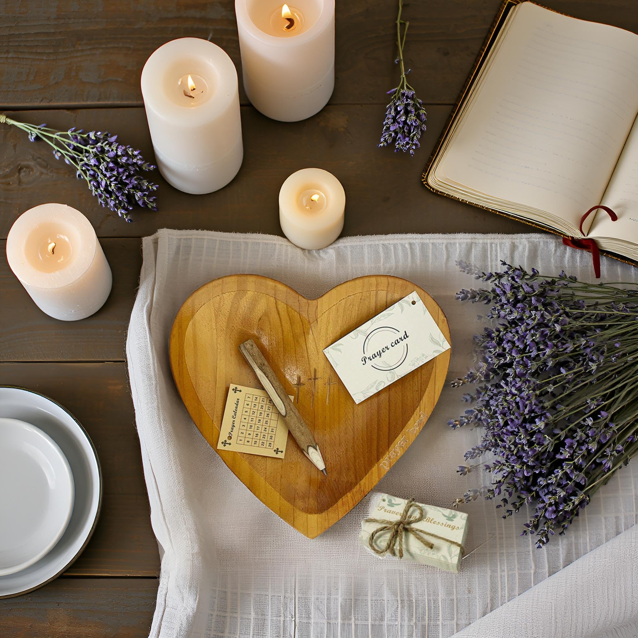 Pawnoc Heart Prayer Bowl used as fruit bowl and decor.