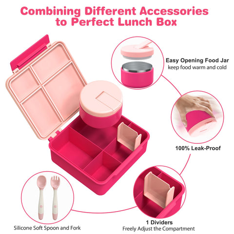 Pawtong 8oz Soup Thermo in pink keeps soup hot during school