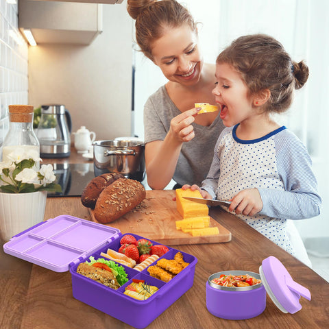 Pawtong bento set with wide mouth for easy cleaning