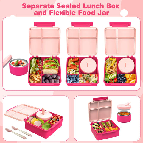 Pawtong Lunch Box four-compartment design helps separate flavors