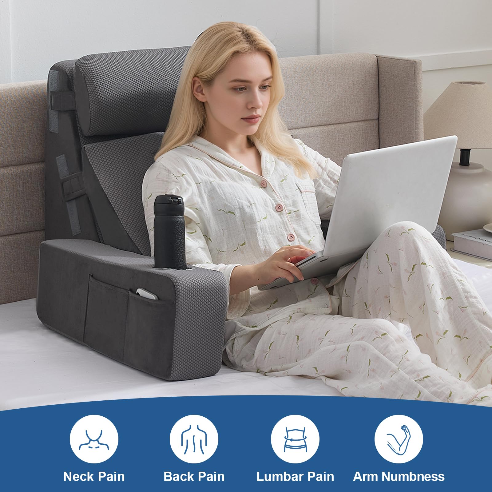 Paxato removable, washable cover keeps bed pillow clean and fresh.