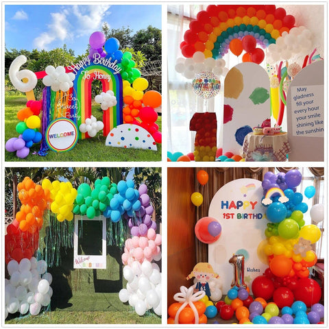 PAXILE balloon arch setup display at celebration