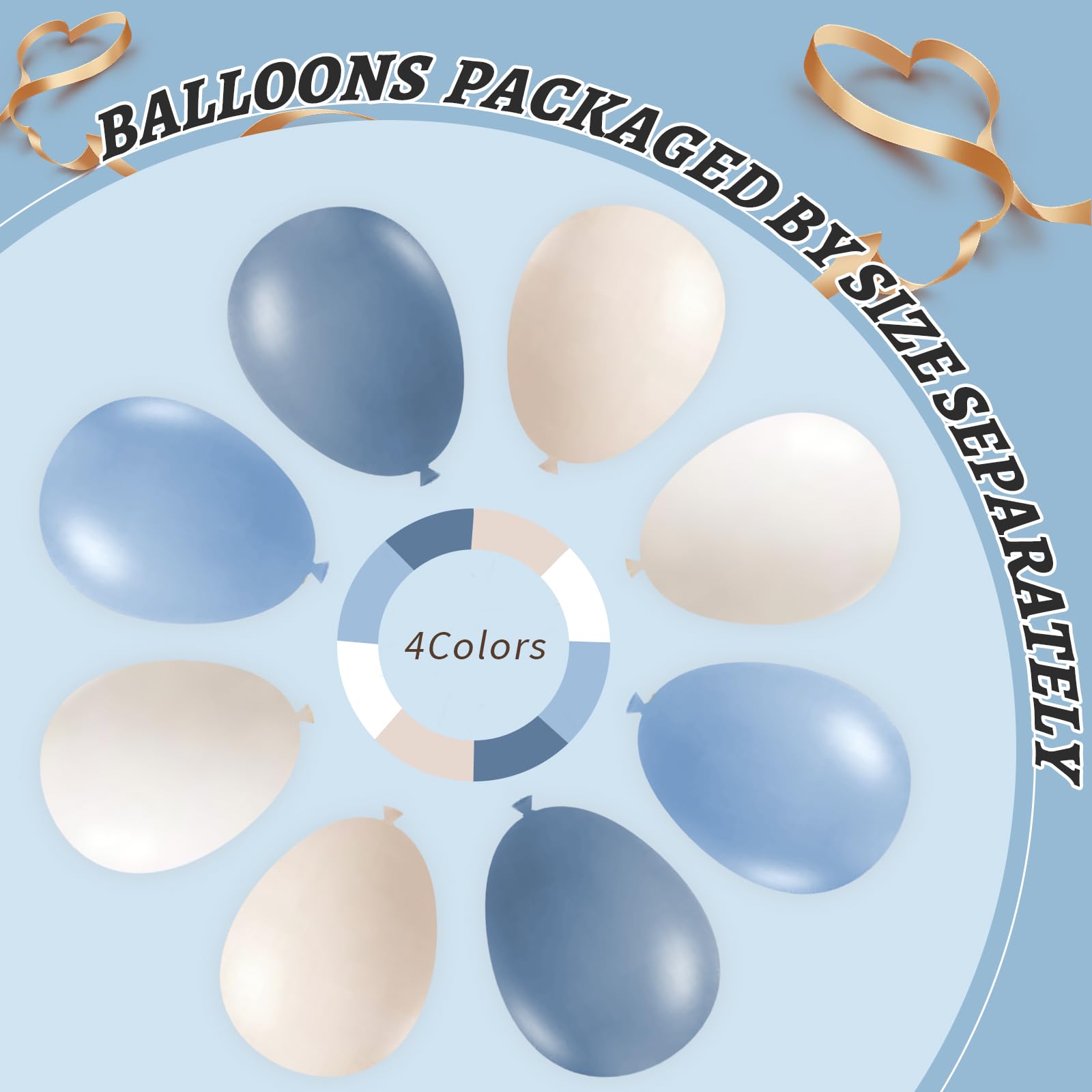 PAXILE sand white 12-inch balloons offer soft tones.