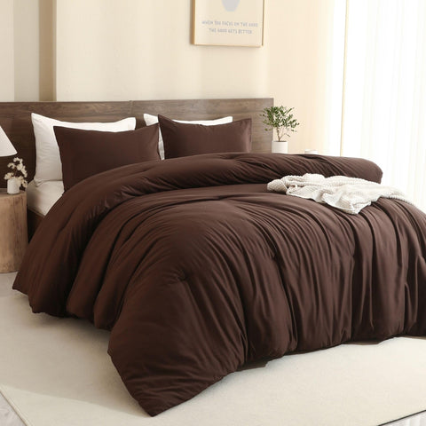 Paxrac earthy brown comforter full 80x90 on bed for cozy warmth