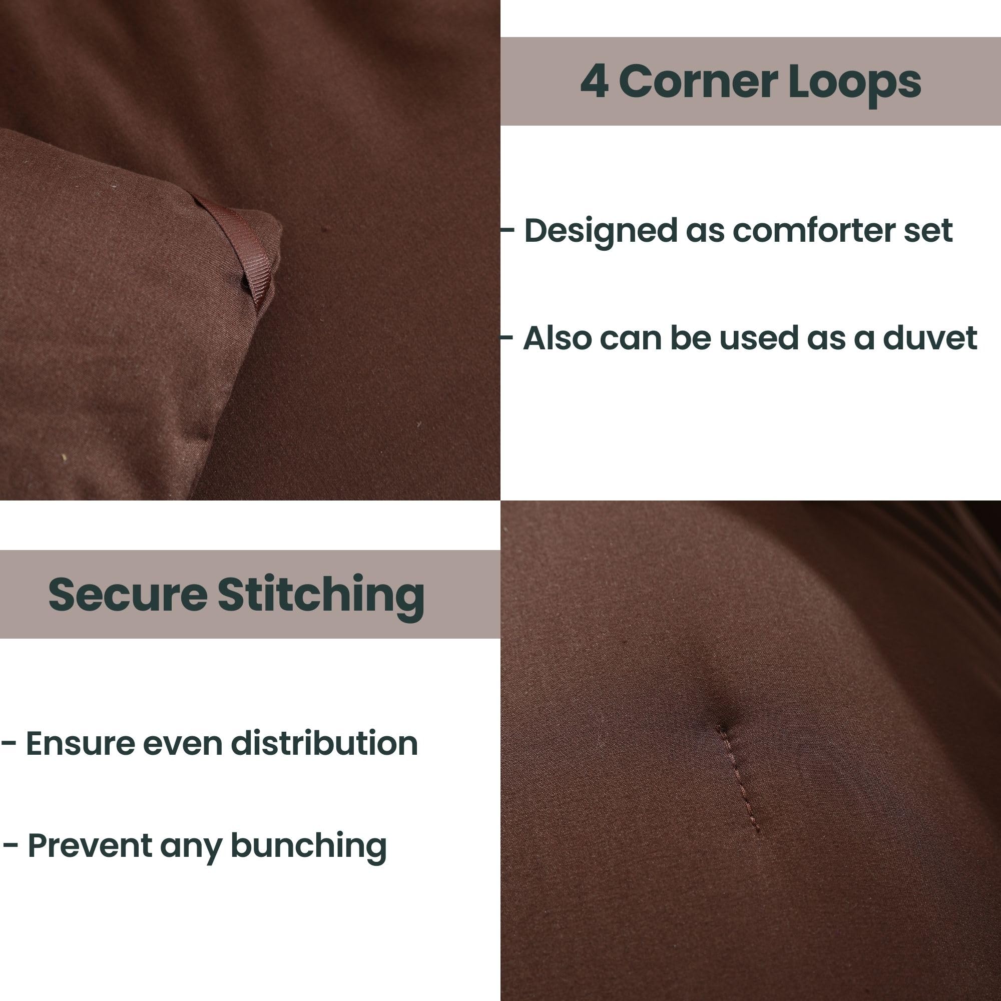 Paxrac two pillowcases included with the comforter set for a complete look.