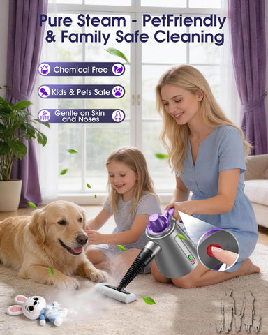 Paxyeet handheld steam cleaner bathroom-glass focus removes soap scum
