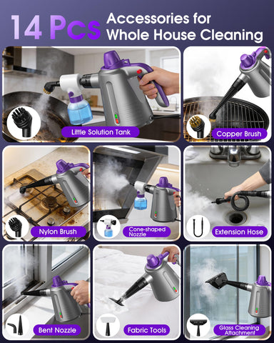 Paxyeet handheld steam cleaner carpets focus lifts everyday dirt from fibers