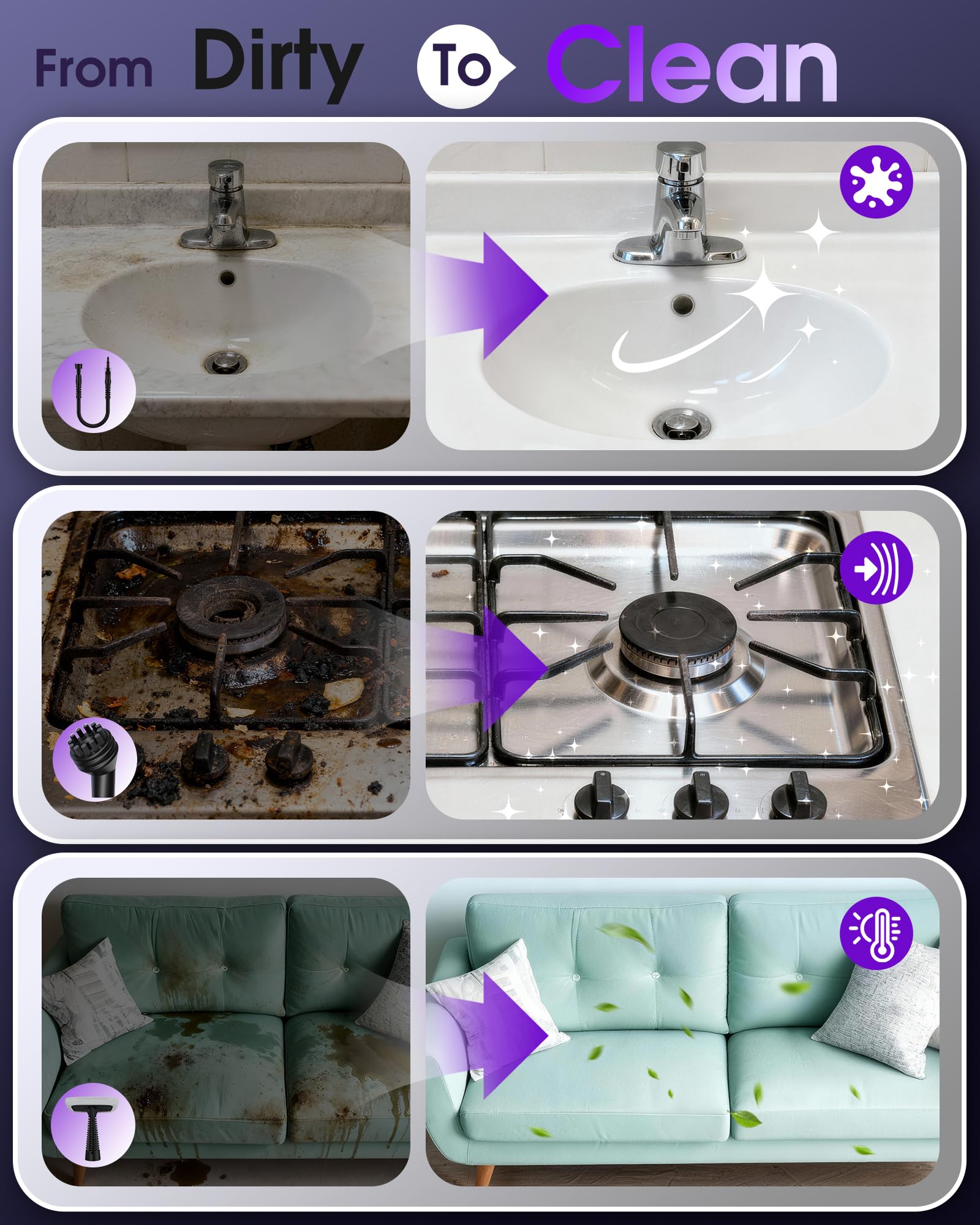 Paxyeet handheld steam cleaner mattress focus refreshes fabrics