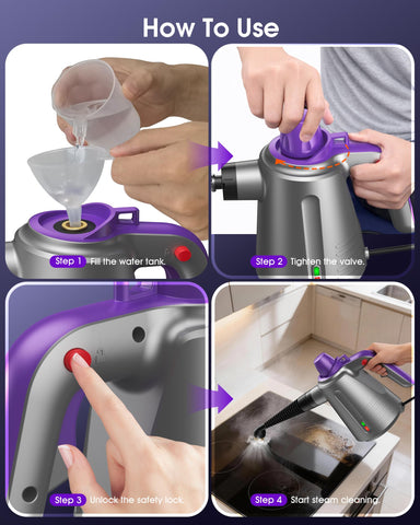 Paxyeet handheld steam cleaner storage space focus easy-to-store