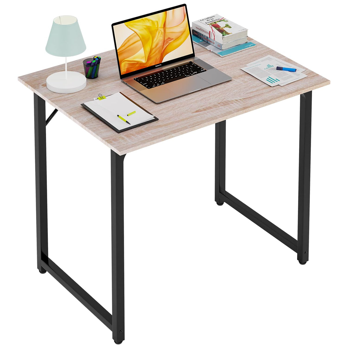 PayLessHere 32-inch computer desk in nature finish, ideal for compact rooms.