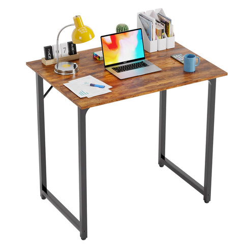PayLessHere 32 Inch Computer Desk with vintage metal frame delivering sturdy support for small spaces